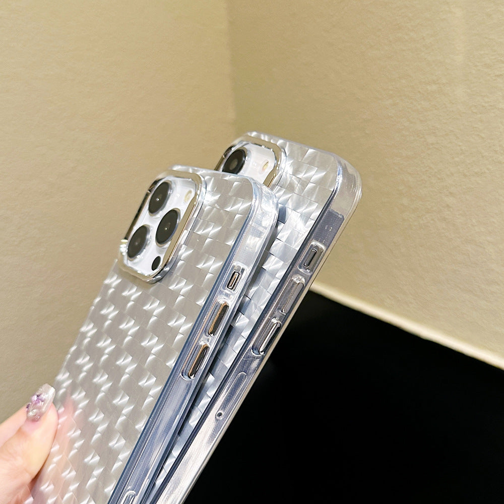 Silver Chrome Grid iPhone Case