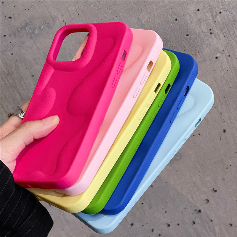 Luxury Candy Color Irregularity Wave Pattern iPhone Case