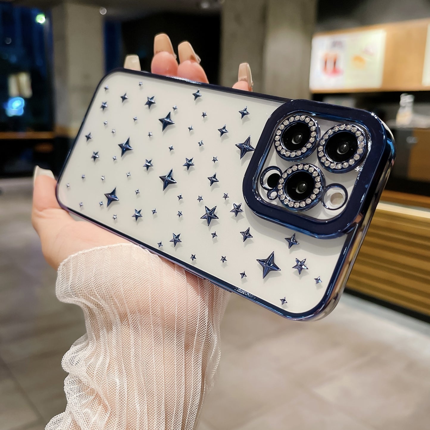 Chrome Stars iPhone Case