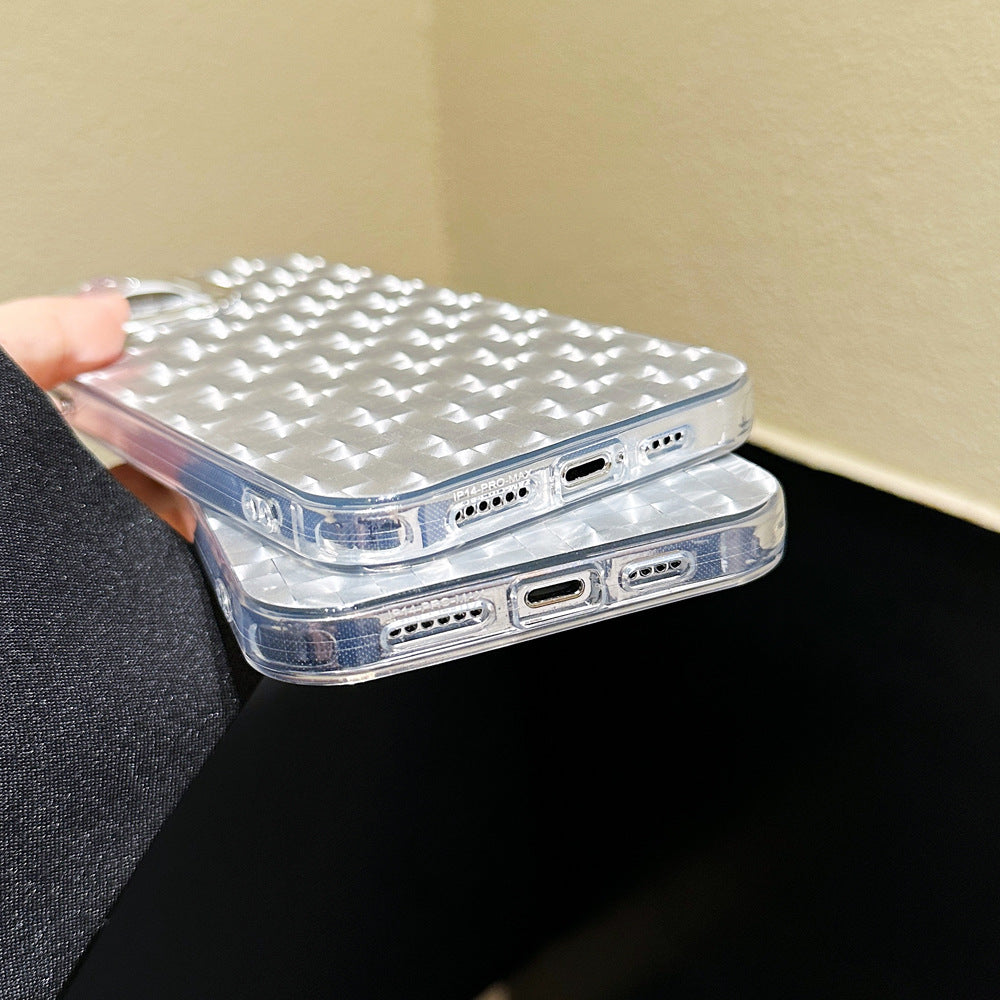 Silver Chrome Grid iPhone Case