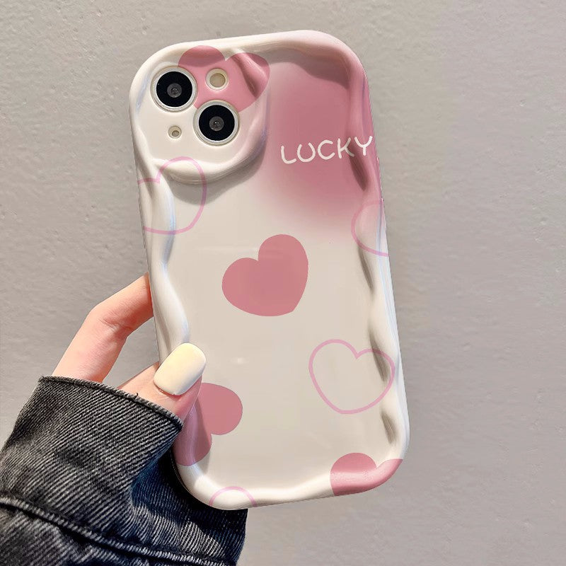 Wavy Frame Love Heart iPhone Case