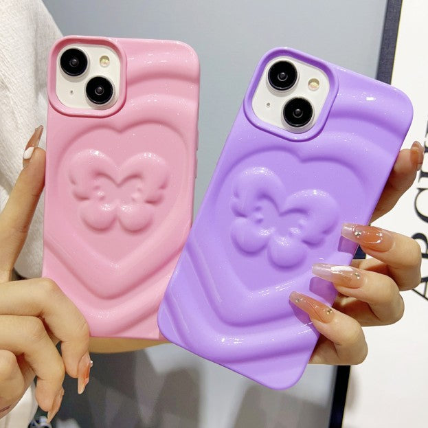 Candy Color 3D Butterfly iPhone Case