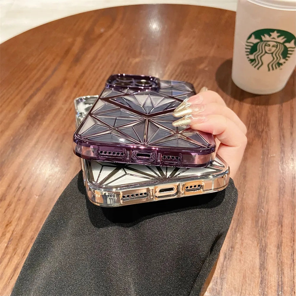 Luxury Plating Diamond Pattern iPhone Case