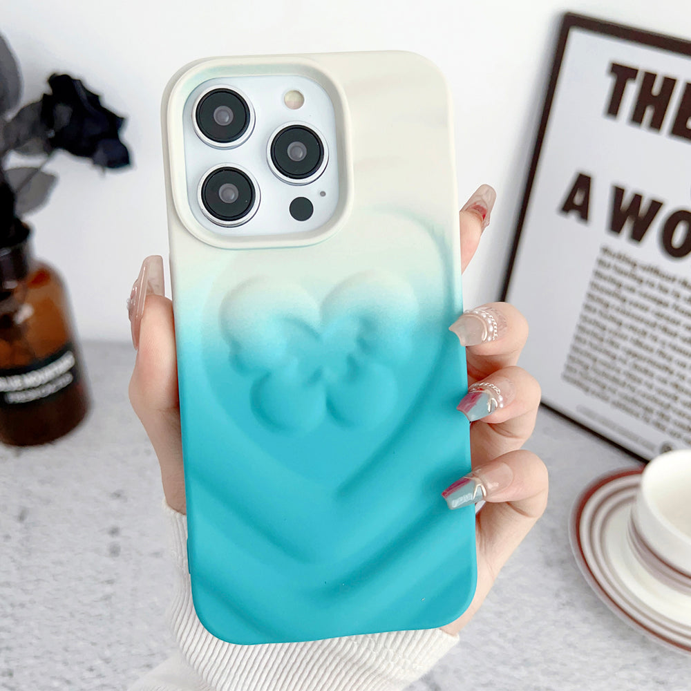 Cute 3D Love Heart Butterfly iPhone Case