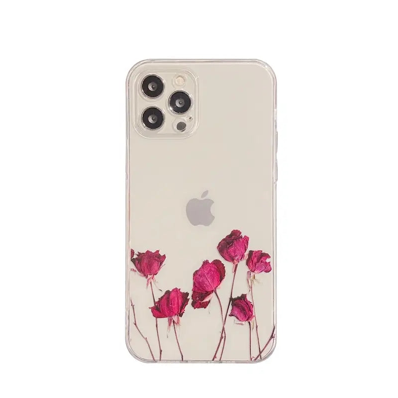 Rose Flower Pattern iPhone Case