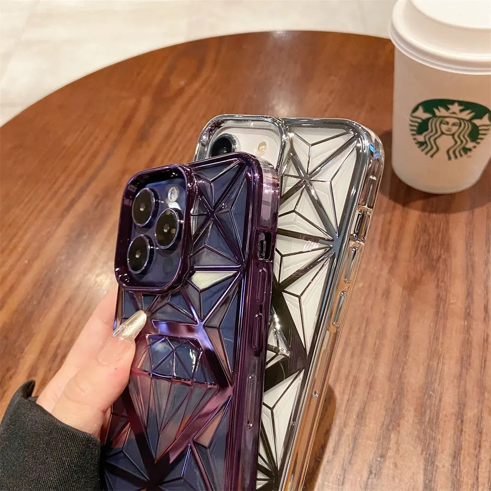 Luxury Plating Diamond Pattern iPhone Case