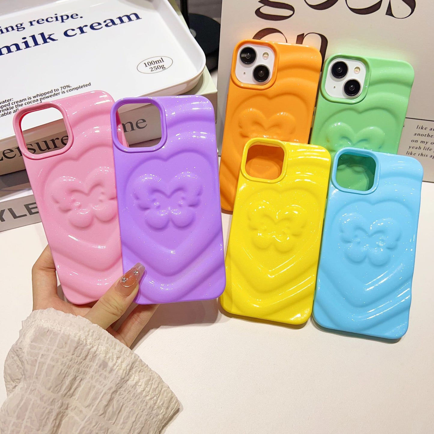 Candy Color 3D Butterfly iPhone Case