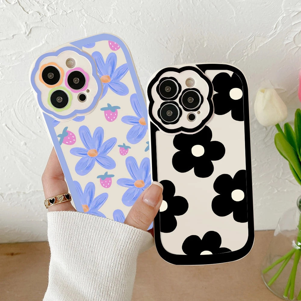 Flower Floral Matte Soft TPU iPhone Case