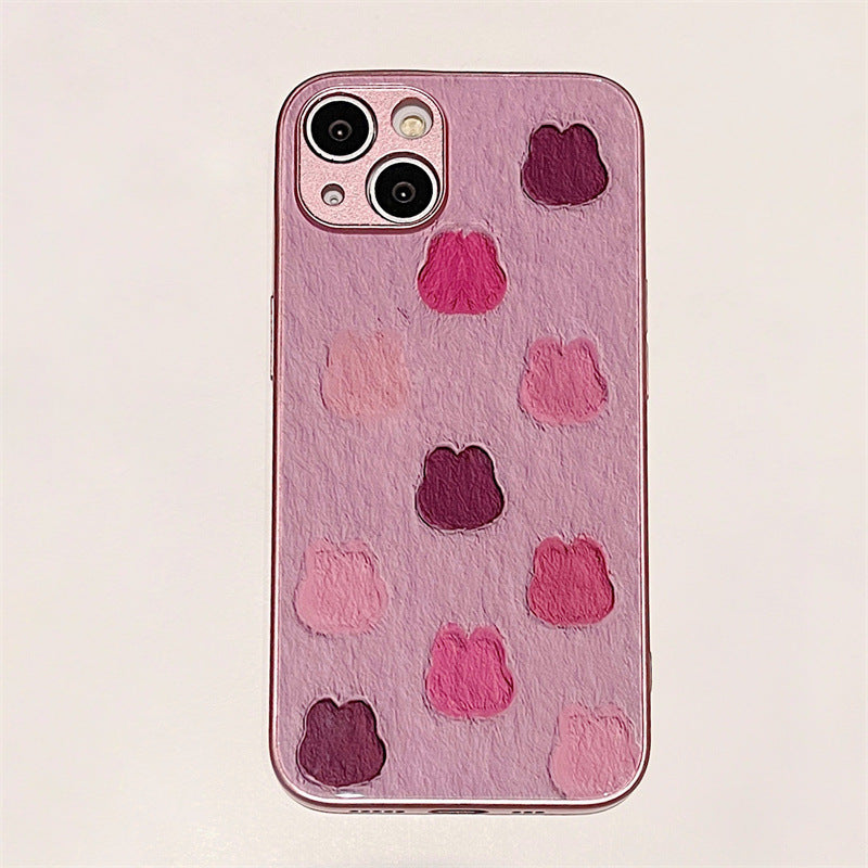 Cartoon Oil Paiting Rabbit iPhone Case