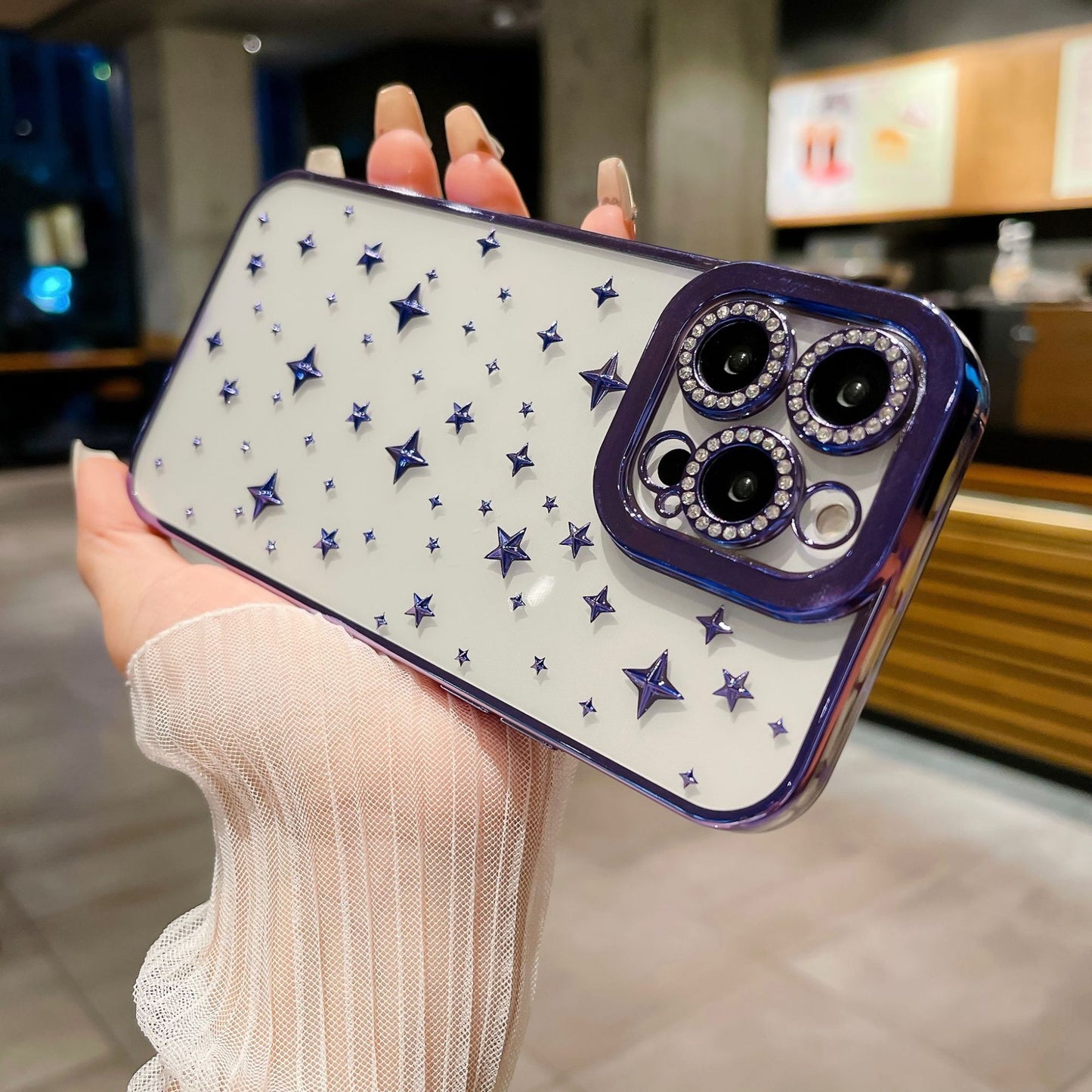 Chrome Stars iPhone Case