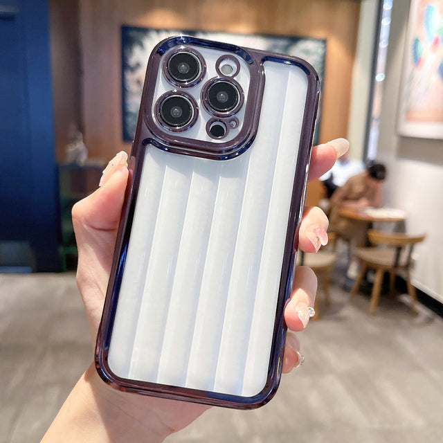 Transparent 3D Stripe Bar Column iPhone Case