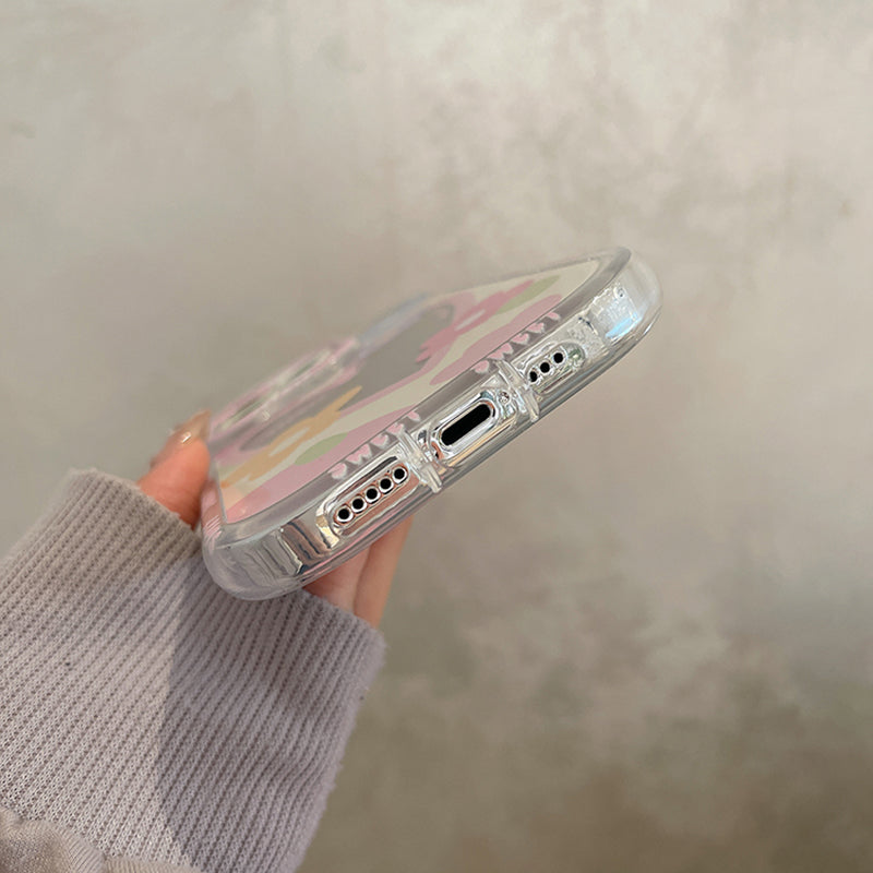 Sweet Love Heart Flowers Mirror iPhone Case