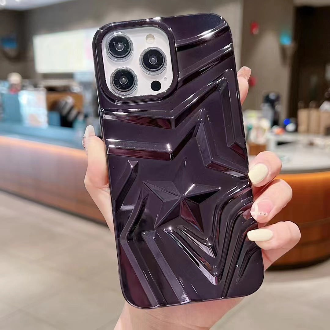 Chrome Pleated Star iPhone Case