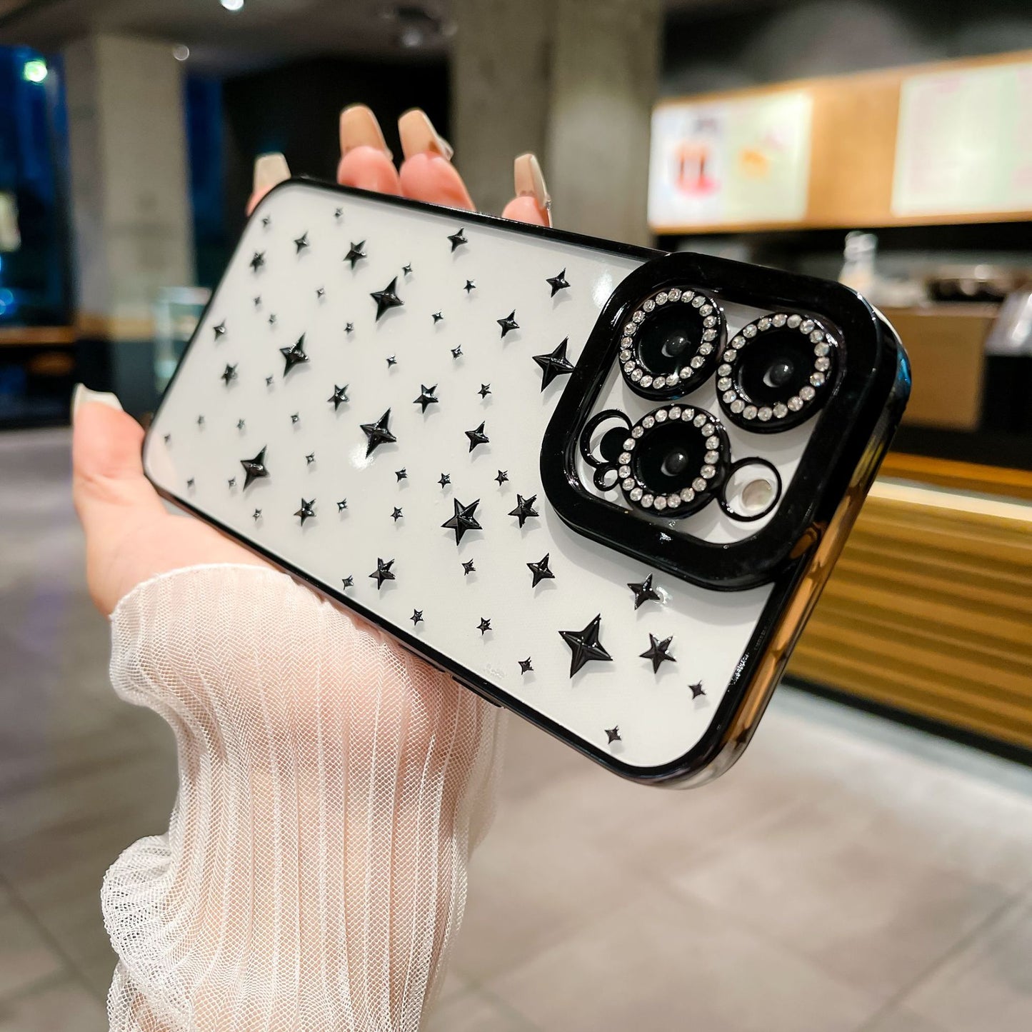 Chrome Stars iPhone Case