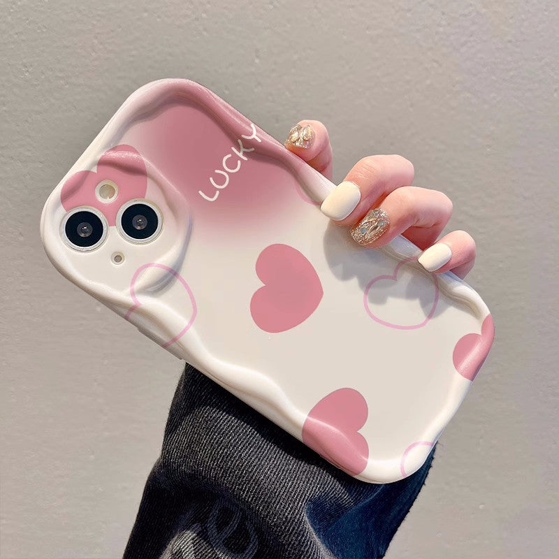 Wavy Frame Love Heart iPhone Case