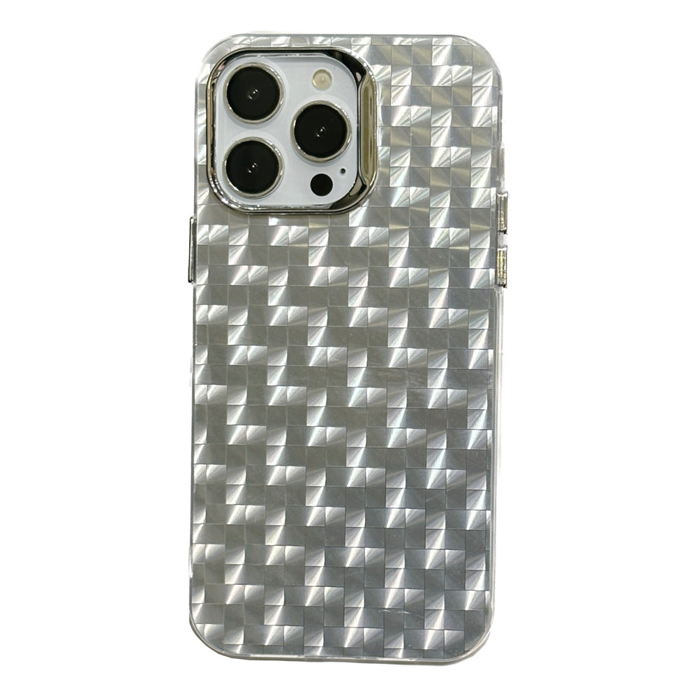 Silver Chrome Grid iPhone Case