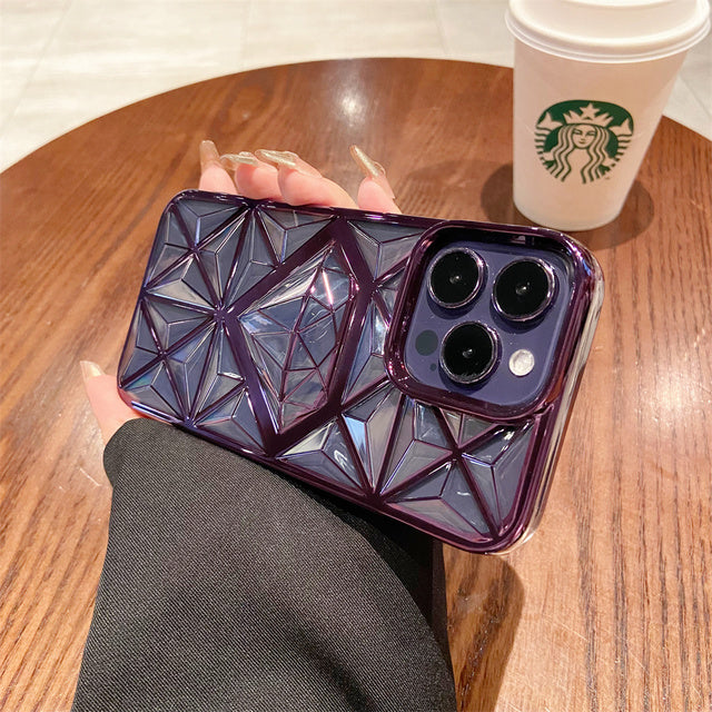 Luxury Plating Diamond Pattern iPhone Case