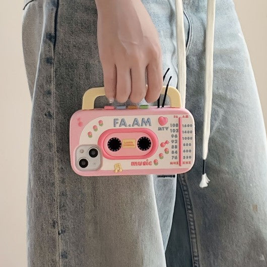 Cute 3D Audio Tape Pattern iPhone Case
