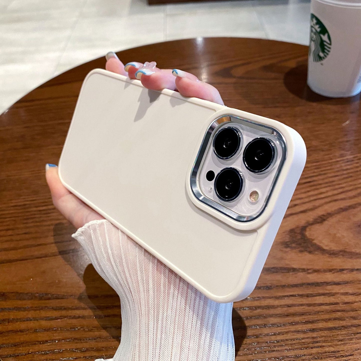 Plating TPU Metal Lens Compatible with iPhone Case