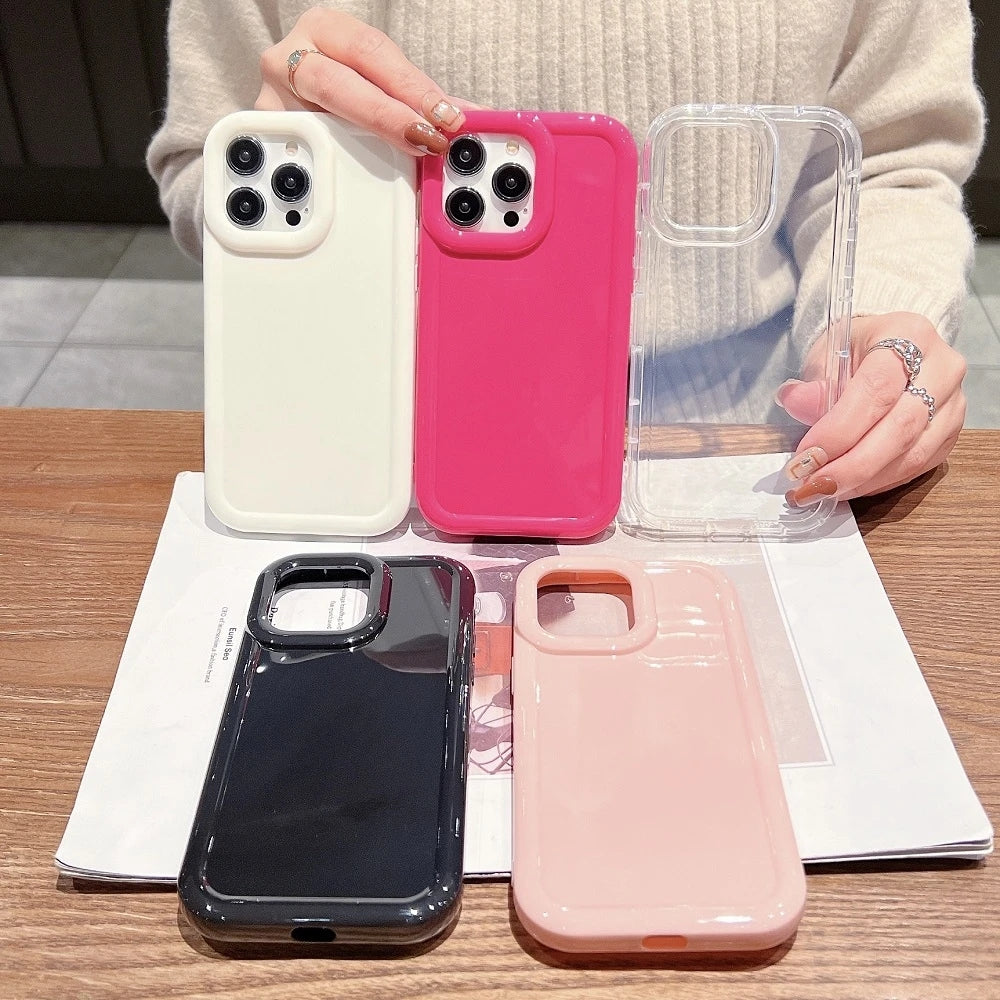Candy Color Shockproof Silicone Bumper Compatible with iPhone Case