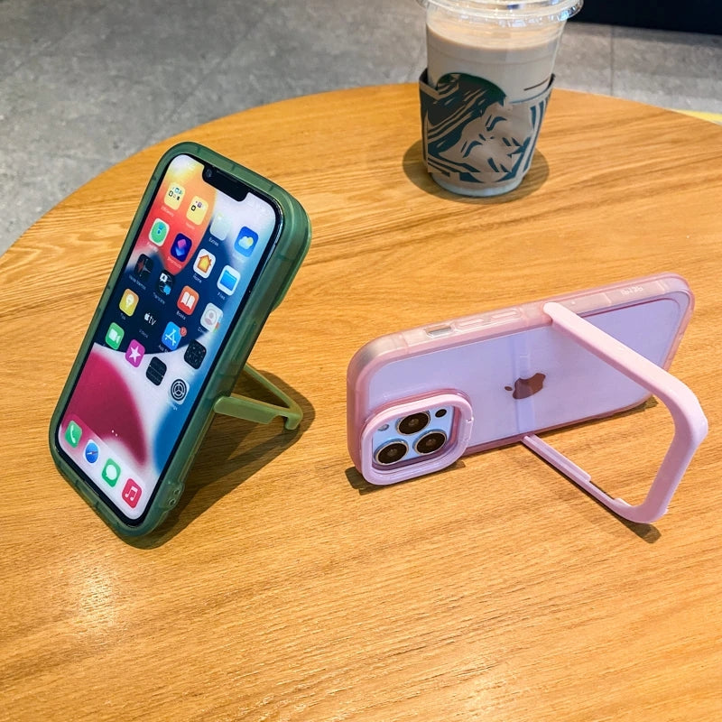 Invisible Folding Holder Camera Lens Stand Clear Compatible with iPhone Case