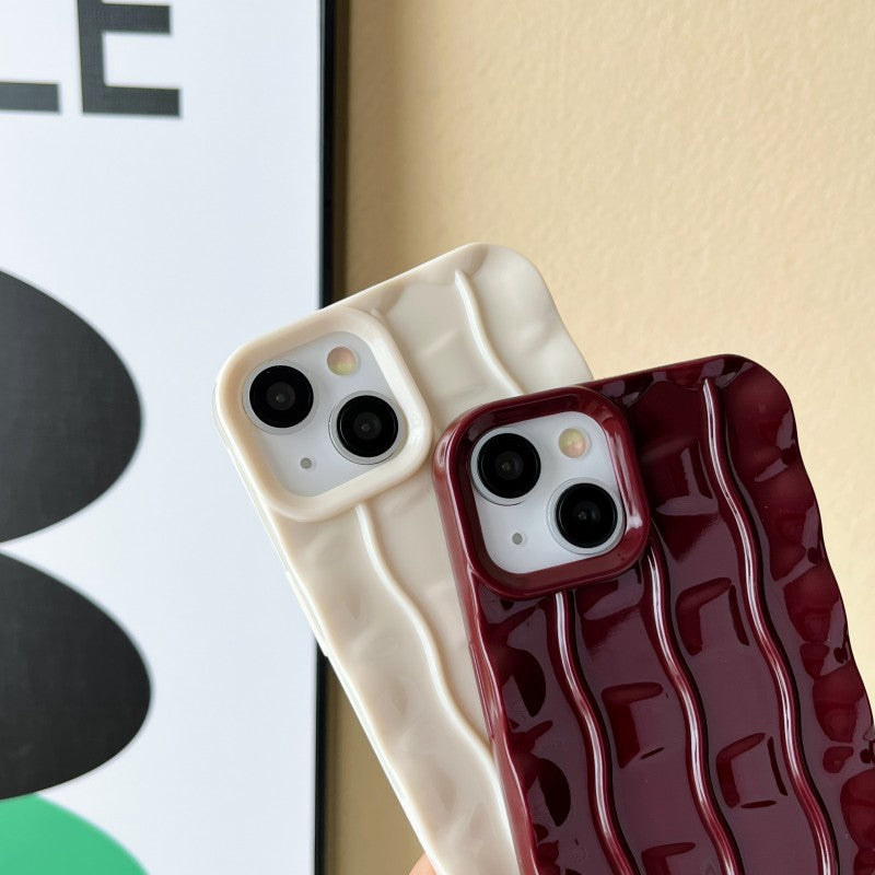 3D Curly Water Ripple Wave Pattern Compatible with iPhone Case