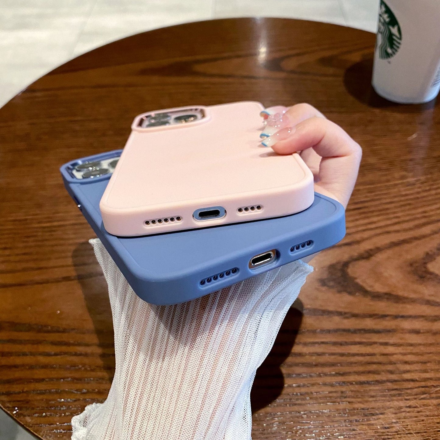 Plating TPU Metal Lens Compatible with iPhone Case