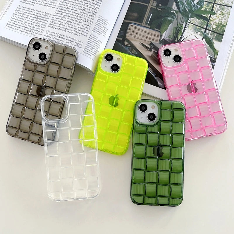 3D Ice Cubes Weave Grid Compatible with iPhone Case