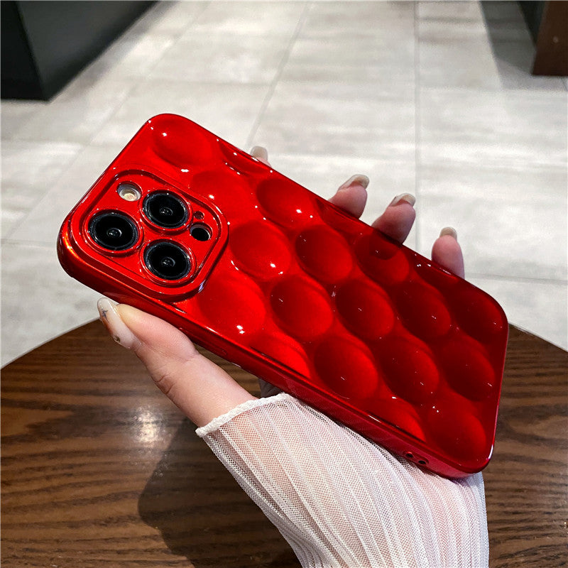 Fashion 3D Honeycomb Pattern Soft Silicone Shockproof Compatible with iPhone Case