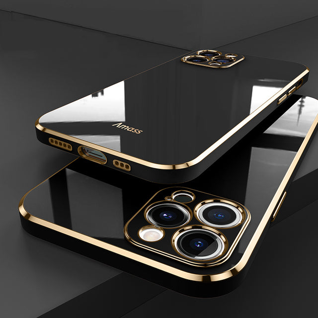 Luxury Square Plating Compatible with iPhone Case