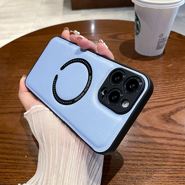 Leather for Magsafe Magnetic Wireless Charging Compatible with iPhone Case