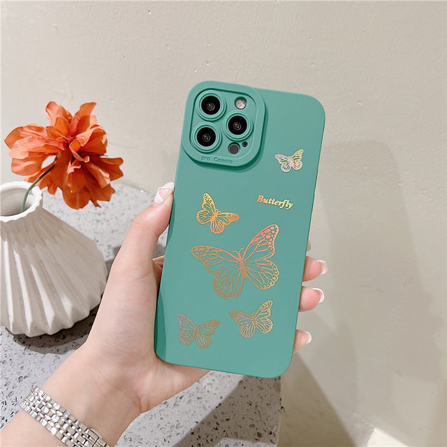 Laser Colorful Butterfly Compatible with iPhone Case