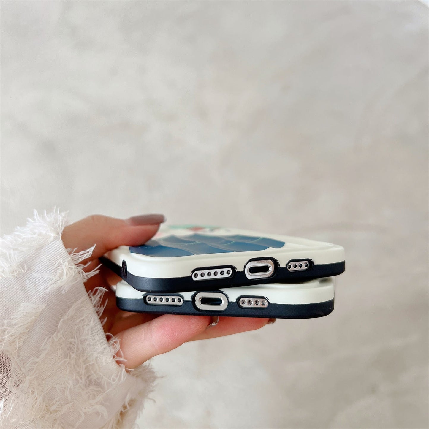 Geometric Contrast Color Compatible with iPhone Case
