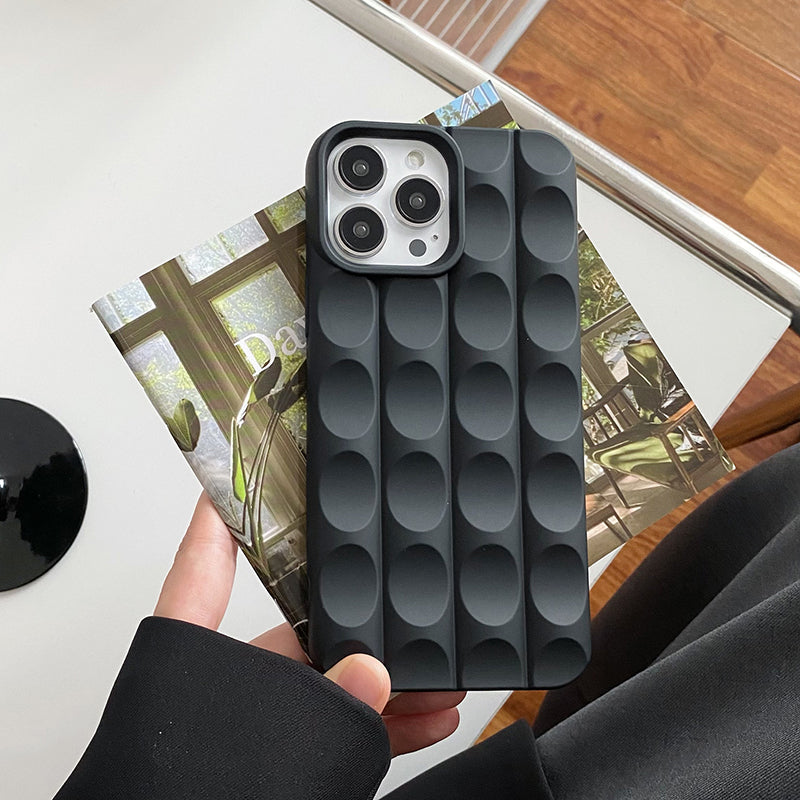 Plating Chocolate Curved Block Matte Soft Shockproof Compatible with iPhone Case