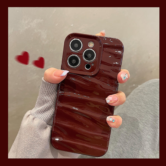 3D Water Ripple Pattern Shockproof Compatible with iPhone Case