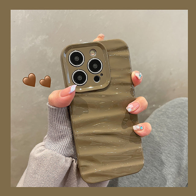 3D Water Ripple Pattern Shockproof Compatible with iPhone Case