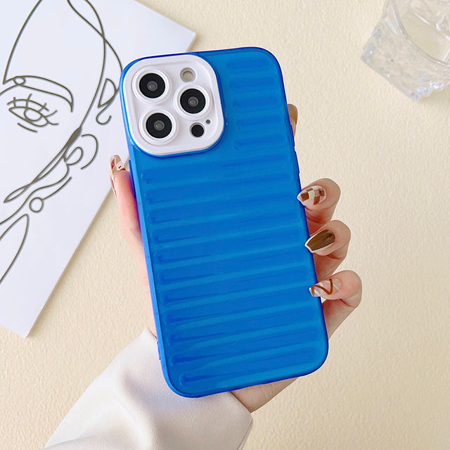 3D Stripe Silicone Transparent Compatible with iPhone Case