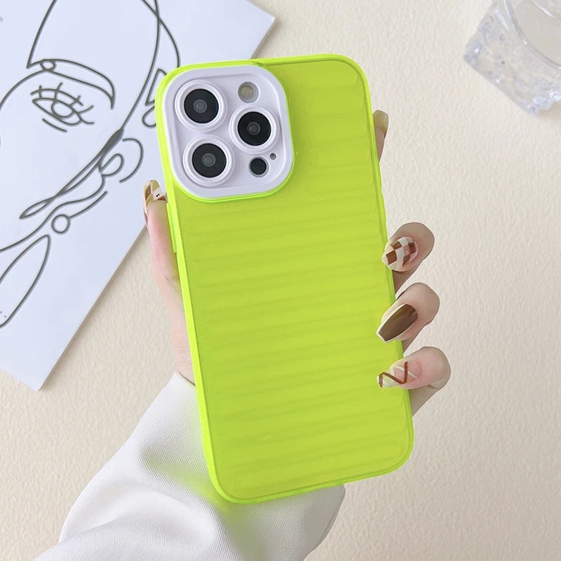 3D Stripe Silicone Transparent Compatible with iPhone Case