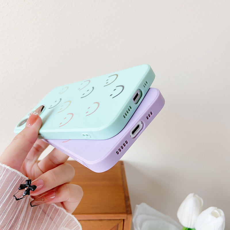 Funny Smile Face Silicone Soft Compatible with iPhone Case
