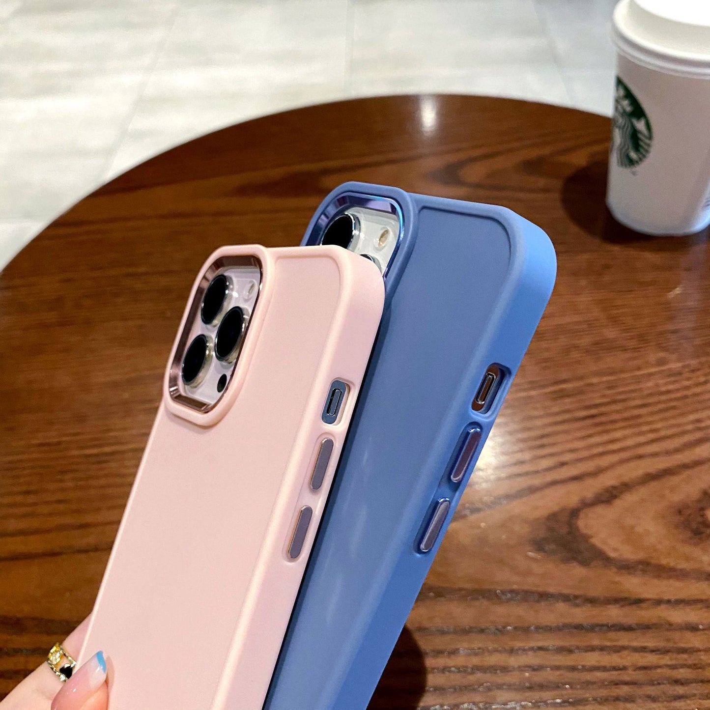 Plating TPU Metal Lens Compatible with iPhone Case