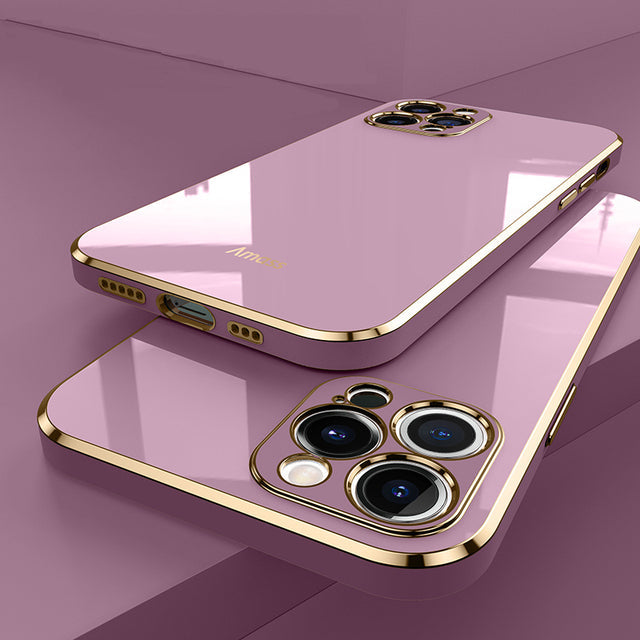 Luxury Square Plating Compatible with iPhone Case