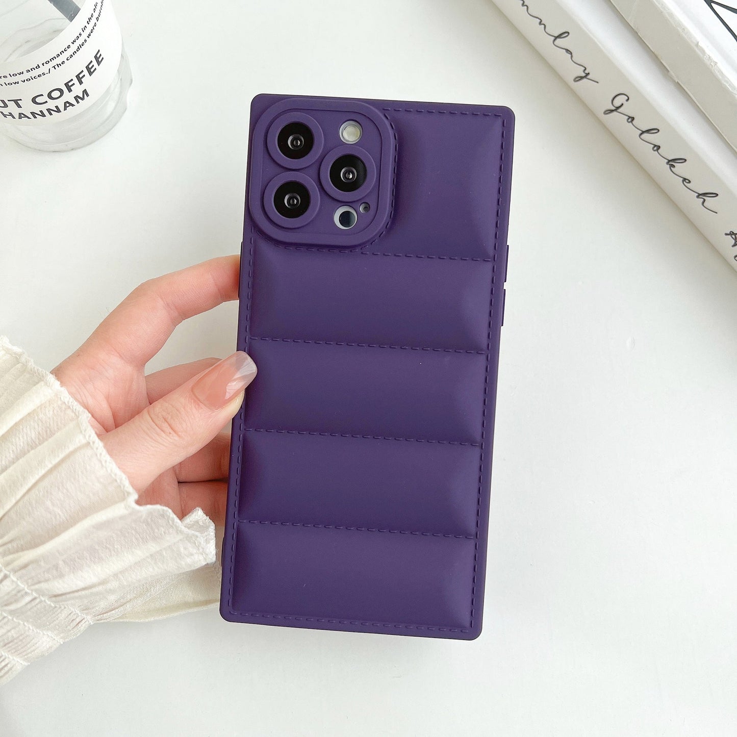 Square Down Jacket Compatible with iPhone Case