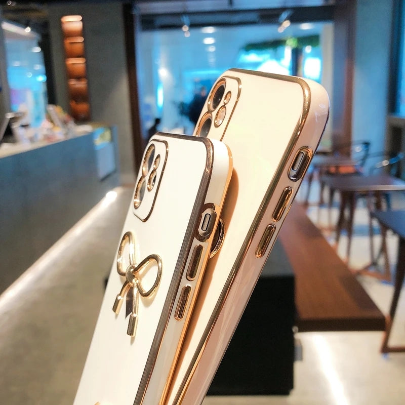 Love Heart Bowknot Compatible with iPhone Case