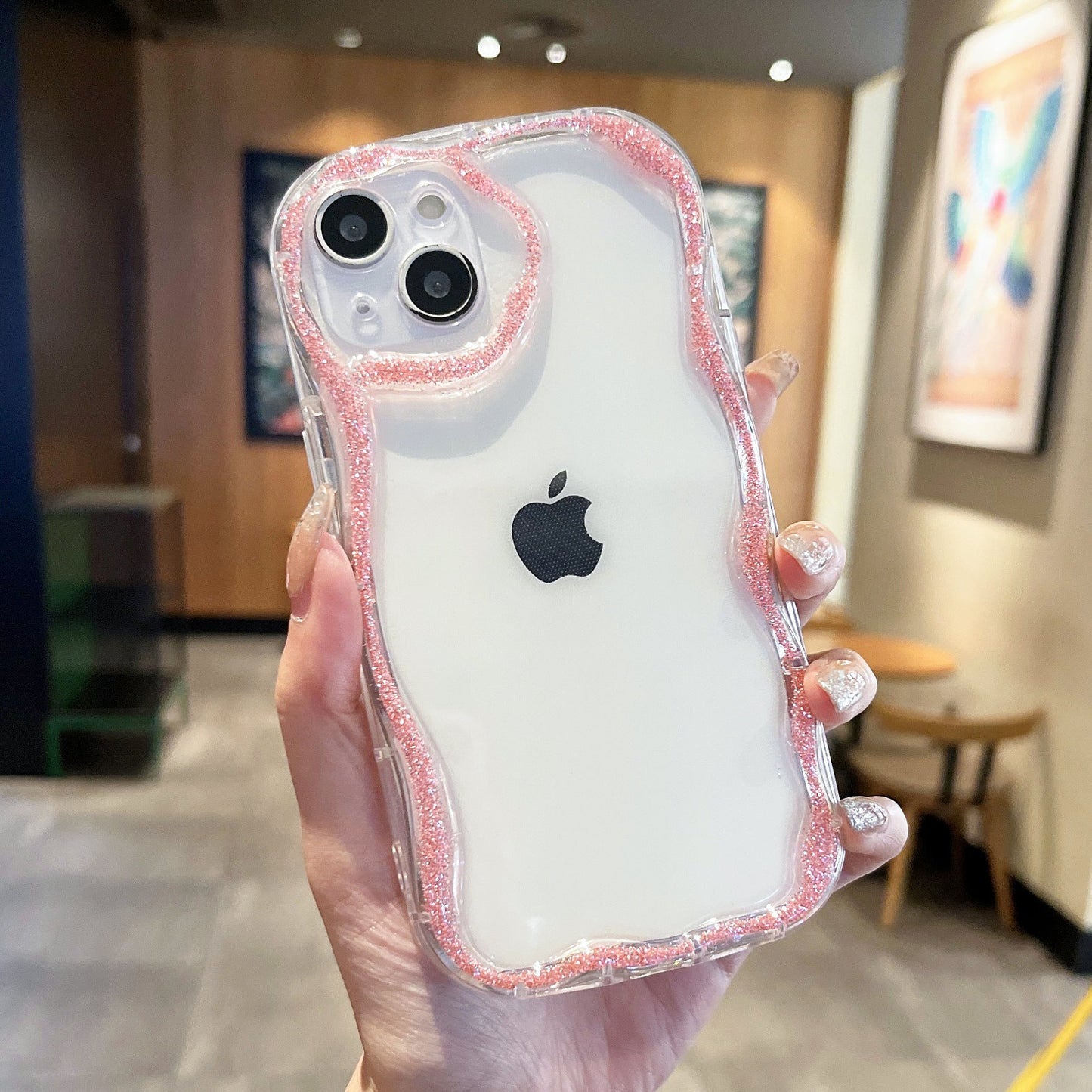 Luminous Twist Edge Transparent Compatible with iPhone Case