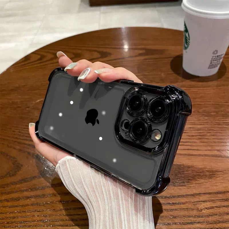 Plating Shockproof Airbag Transparent Compatible with iPhone Case