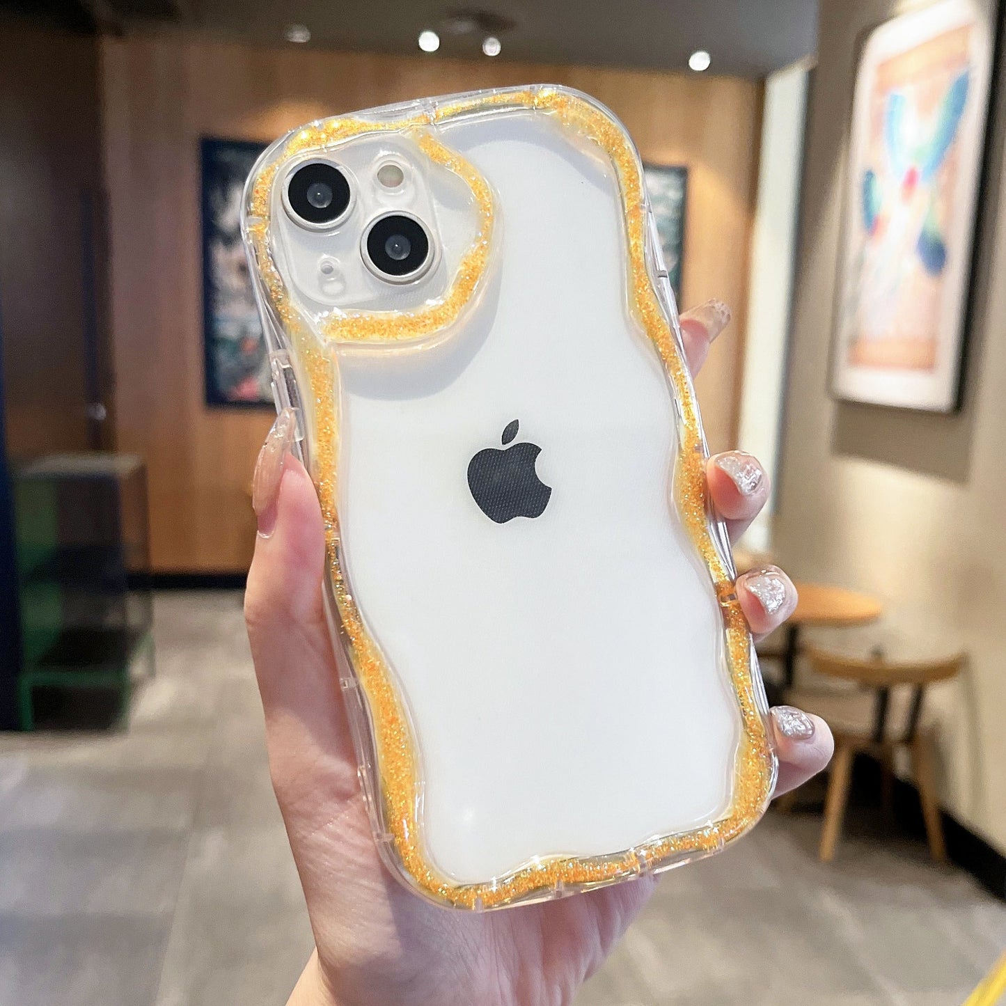 Luminous Twist Edge Transparent Compatible with iPhone Case