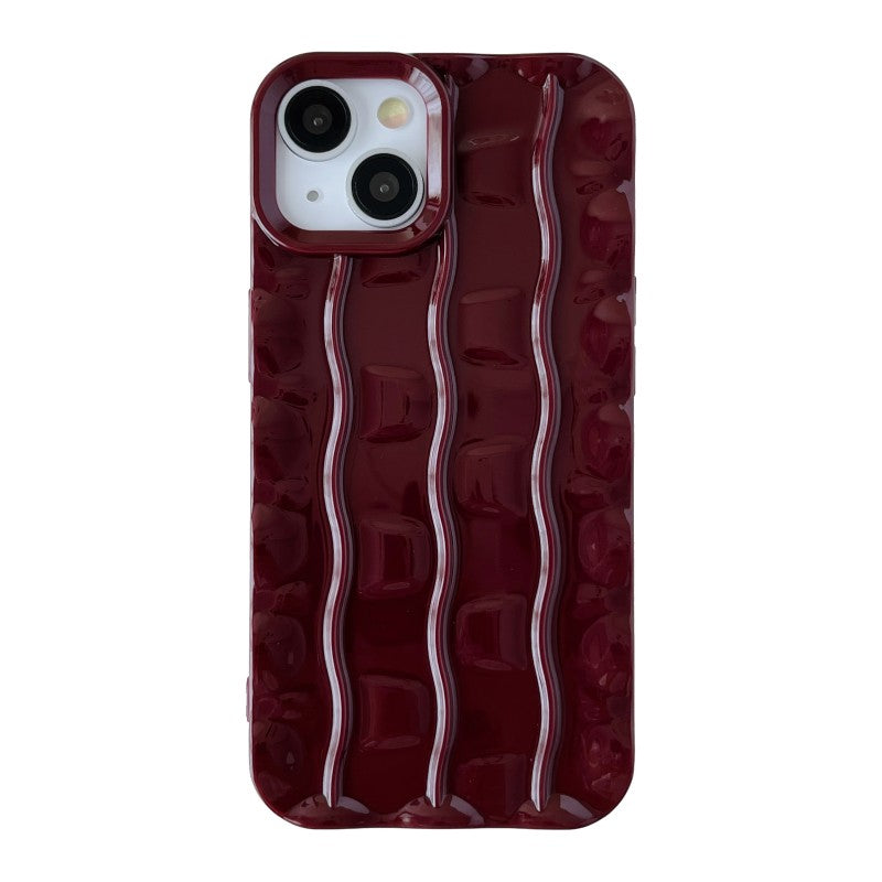 3D Curly Water Ripple Wave Pattern Compatible with iPhone Case