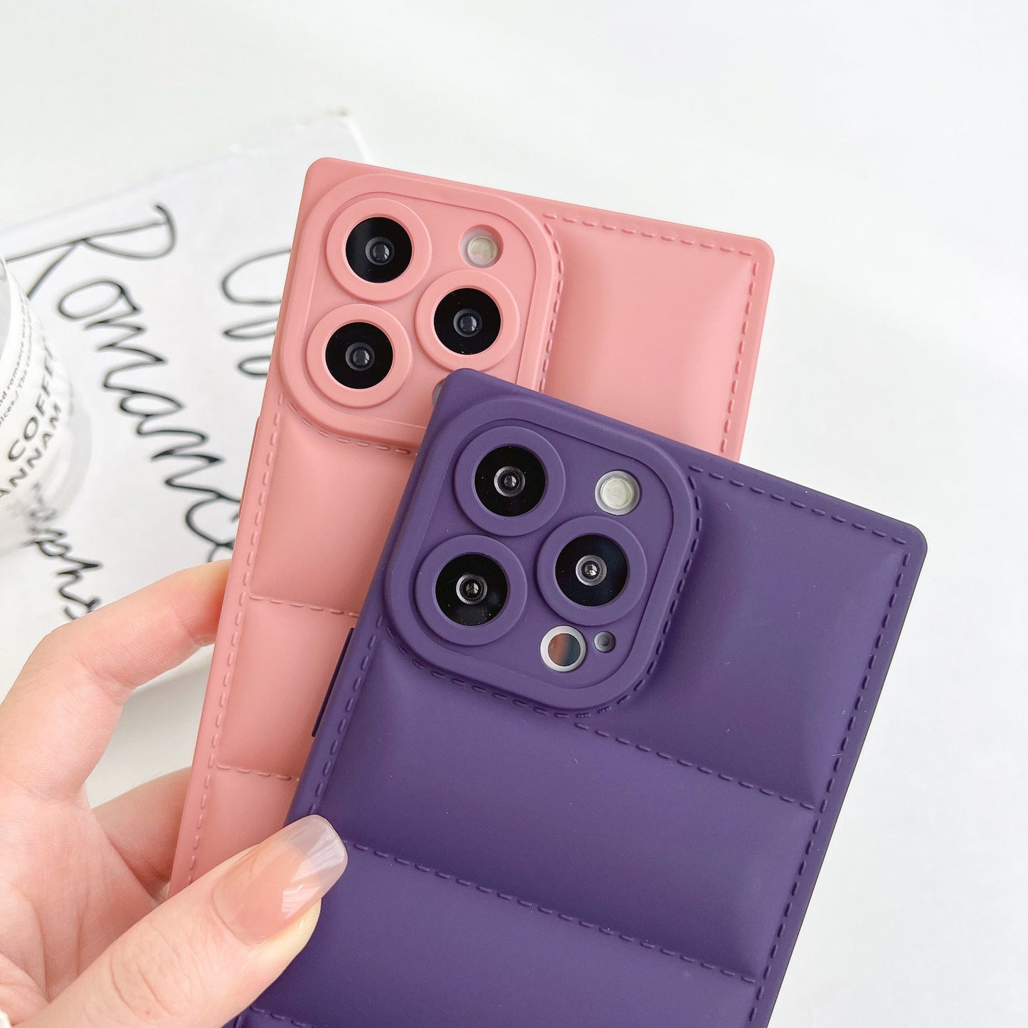Square Down Jacket Compatible with iPhone Case