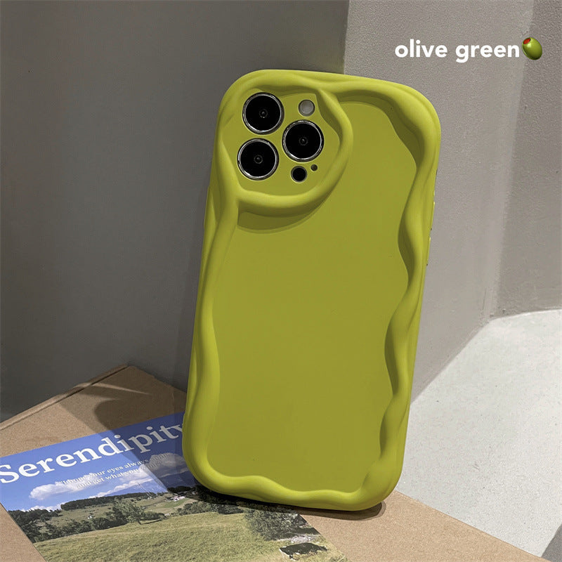 Curly Wavy Frame Candy Color Compatible with iPhone Case