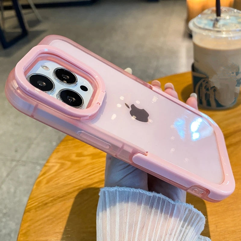 Invisible Folding Holder Camera Lens Stand Clear Compatible with iPhone Case